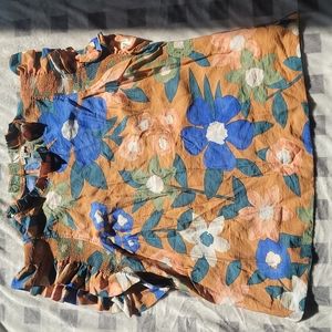 Floral short sleeve blouse